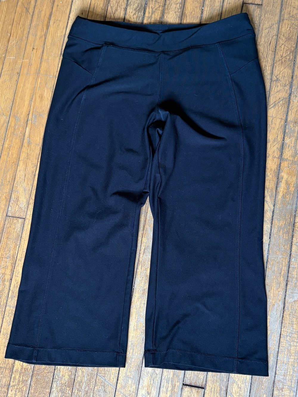 L.L. Bean Black Cropped Active Hiking Capri Leggings Size Extra Small